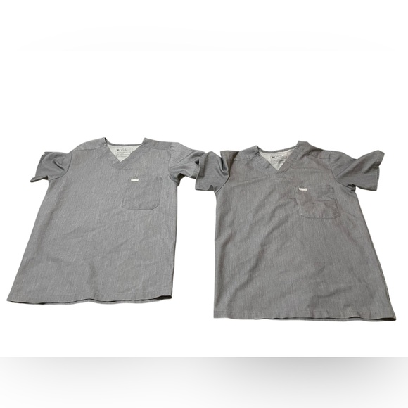 💙BUNDLE Figs Charcoal V-Neck Scrub Top - Picture 5 of 12